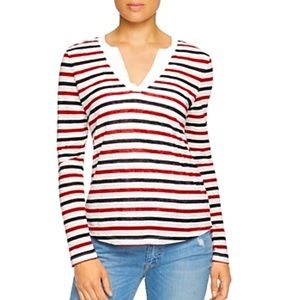 Sanctuary Women's Striped Top - Red, Black, White
